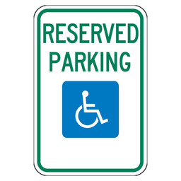 Reflective Accessible Reserved Parking Sign