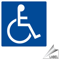 Blue ADA International Symbol Of Accessibility Label