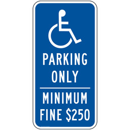 Minimum Fine $250 Sign With Symbol PKE-15965