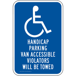 Handicap Parking Van Accessible Sign
