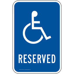 Reserved Sign for Accessible Parking