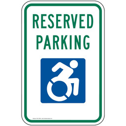 Reserved Parking Sign With Dynamic Accessibility Symbol PKE-27896