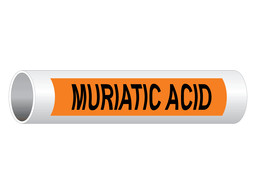 ASME A13.1 Muriatic Acid Pipe Label