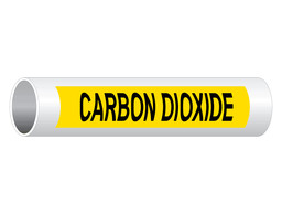 ASME A13.1 Carbon Dioxide Black On Yellow Pipe Label