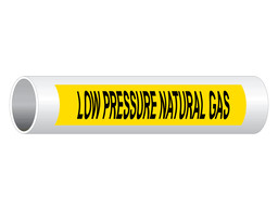 ASME A13.1 Low Pressure Natural Gas Pipe Label