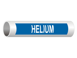 ASME A13.1 Helium White On Blue Pipe Label