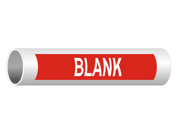 ASME A13.1 Blank Write-On Or Customize Pipe Label PIPE-23000_White_on_Red
