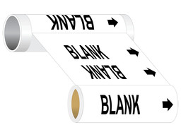 ASME A13.1 Blank Write-On Or Customize Wide Pipe Label PIPE-23000_WideRoll_Black_on_White