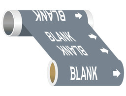 ASME A13.1 Blank Write-On Or Customize Wide Pipe Label PIPE-23000_WideRoll_White_on_Gray