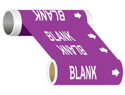 ASME A13.1 Blank Write-On Or Customize Wide Pipe Label PIPE-23000_WideRoll_White_on_Purple