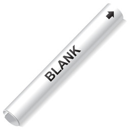 Coiled Black-on-White Blank or Custom Pipe Marker