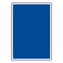 Portrait Blank Blue Sign or Label