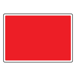 Blank Red Sign or Label