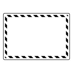 Blank White Sign With Black Stripe Border