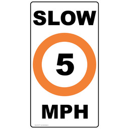Slow 5 Mph Label for Recreation