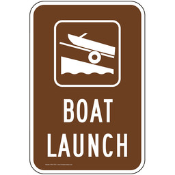 Boat Launch Sign for Recreation