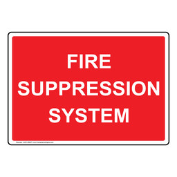 Fire Suppression System Sign NHE-26927