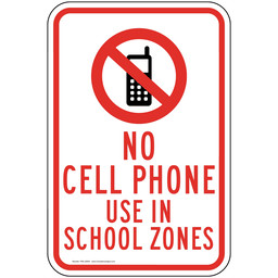 No Cell Phone Use In School Zones Sign
