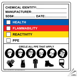 Chemical Identity Manufacturer SDS Label