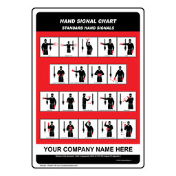 Standard Crane Hand Signals Chart With Custom Text