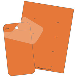 Orange EZMake Flap Tag Blank Media Kit, 25 Tags + 5 Label Sheets