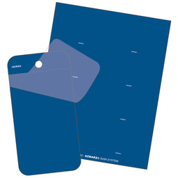 Blue EZMake Flap Tag Blank Media Kit, 25 Tags + 5 Label Sheets