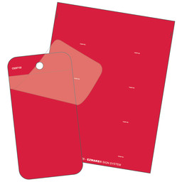 Red EZMake Flap Tag Blank Media Kit, 25 Tags + 5 Label Sheets