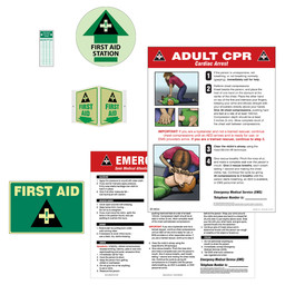 Glow-in-Dark First Aid Station Identification Kit