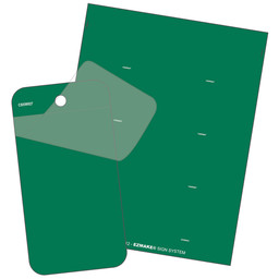 Green EZMake Flap Tag Blank Media Kit, 25 Tags + 5 Label Sheets