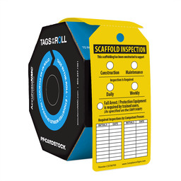 Scaffold Inspection This Scaffold Has Been Constructed Safety Tags by the Roll