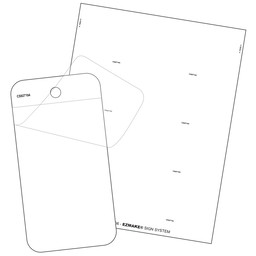 White EZMake Flap Tag Blank Media Kit, 25 Tags + 5 Label Sheets