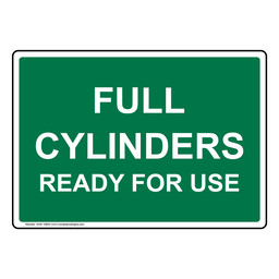Full Cylinders Ready For Use Sign