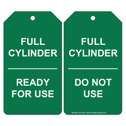 Full Cylinder Ready For Use Cylinder Status Tag