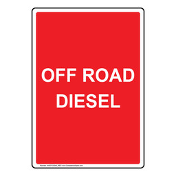 Portrait Off Road Diesel Sign
