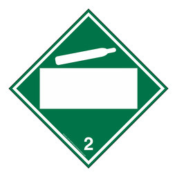 DOT NON-FLAMMABLE GAS Custom or Blank Class 2 Placard or Label