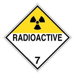 DOT RADIOACTIVE 7 Class 7 Placard or Label