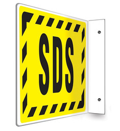 SDS 8 x 12 Projection Sign with Black Text