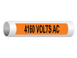 4160 Volts AC Pipe Label