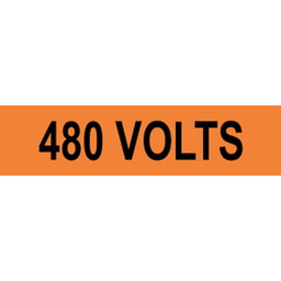 480 Volts Label for Electrical Voltage