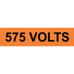 575 Volts Label for Electrical Voltage