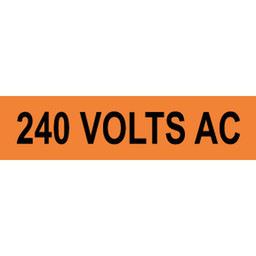 240 Volts AC Label for Electrical Voltage