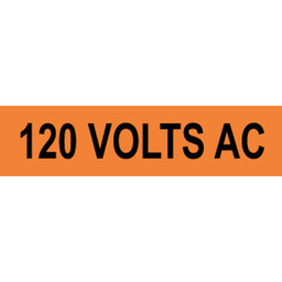120 Volts AC Label for Electrical Voltage