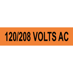 120/208 Volts AC Label for Electrical Voltage VLT-740
