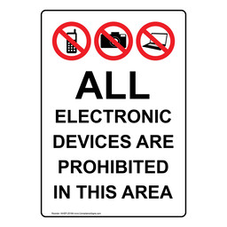 Portrait All Electronic Devices Sign With Symbol