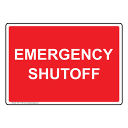 Emergency Shutoff Sign