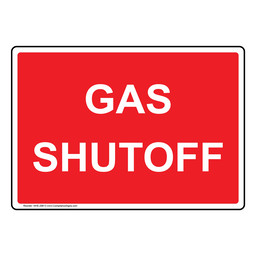 Gas Shutoff Sign