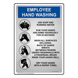 Employee Hand Washing Sign