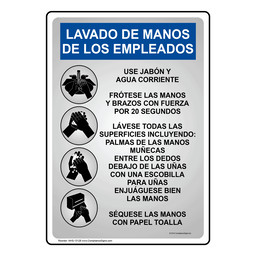 Employee Hand Washing Spanish Sign