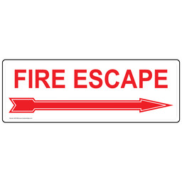 Fire Escape With Right Arrow Sign NHE-9360