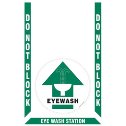 EYE WASH STATION 4 Pc Floor Sign Kit